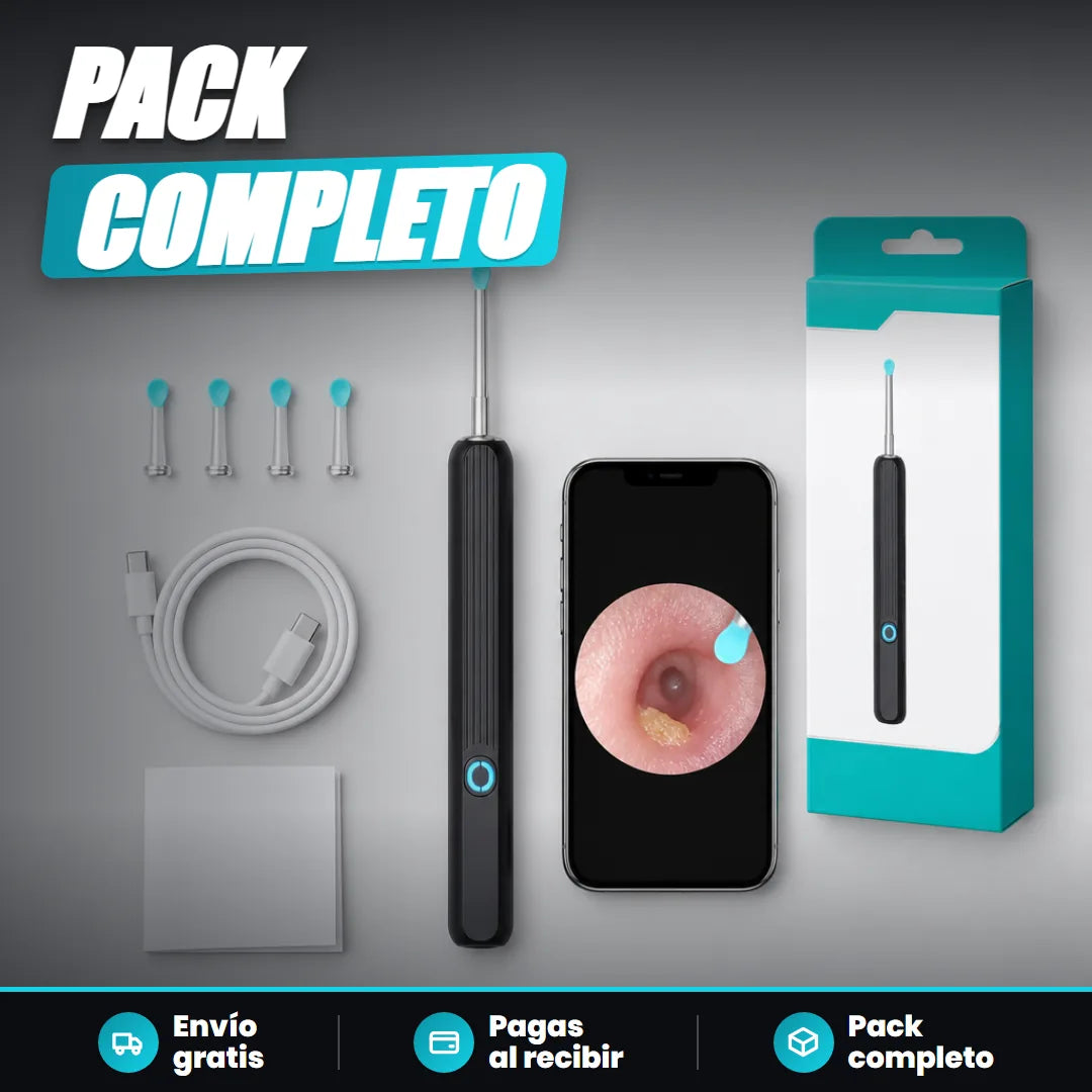 Qué incluye: limpiador, puntas de silicona, cable USB-C y manual