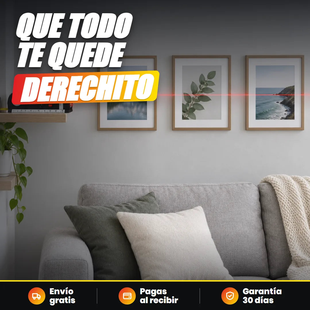 Cuadros alineados con la línea del láser