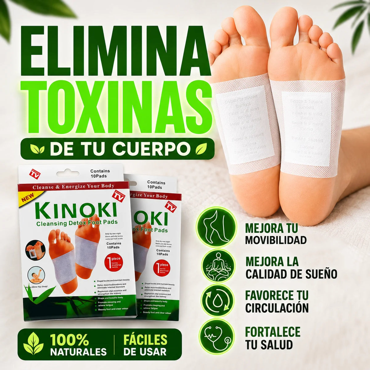 100 PARCHES KINOKIS | DESINTOXICA TU CUERPO MIENTRAS DUERMES 😴