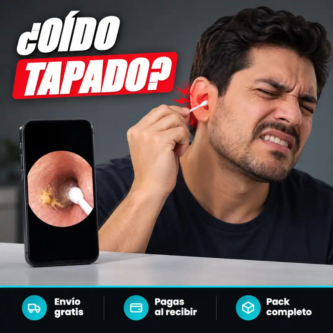 El cotonete de siempre y el oído tapado