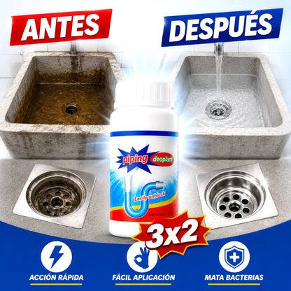 3x2 Remolino Polvo Limpia Tuberías| Destapa Caños y Limpia tus Tuberías al Instante