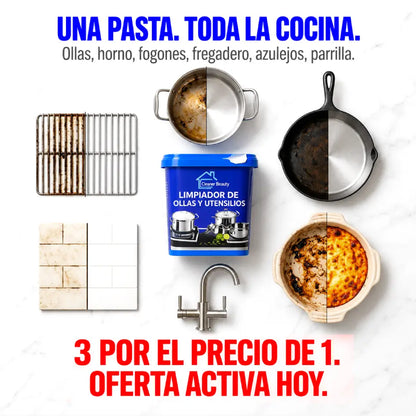LLEVAS 3 Y SOLO PAGAS 1 | Pasta Limpia Ollas — Quita Oxido, Grasa Quemada y Sarro