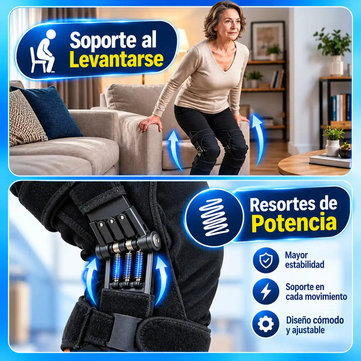 Rodilleras Ortopédicas con Resorte | Alivia el Dolor y Protege tus Rodillas