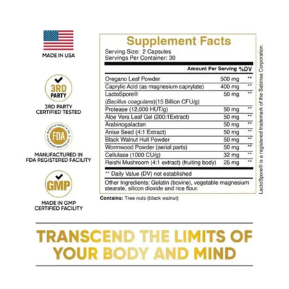 Suplemento Candida Cleanse 60 cápsulas – Equilibrio intestinal y defensas reforzadas