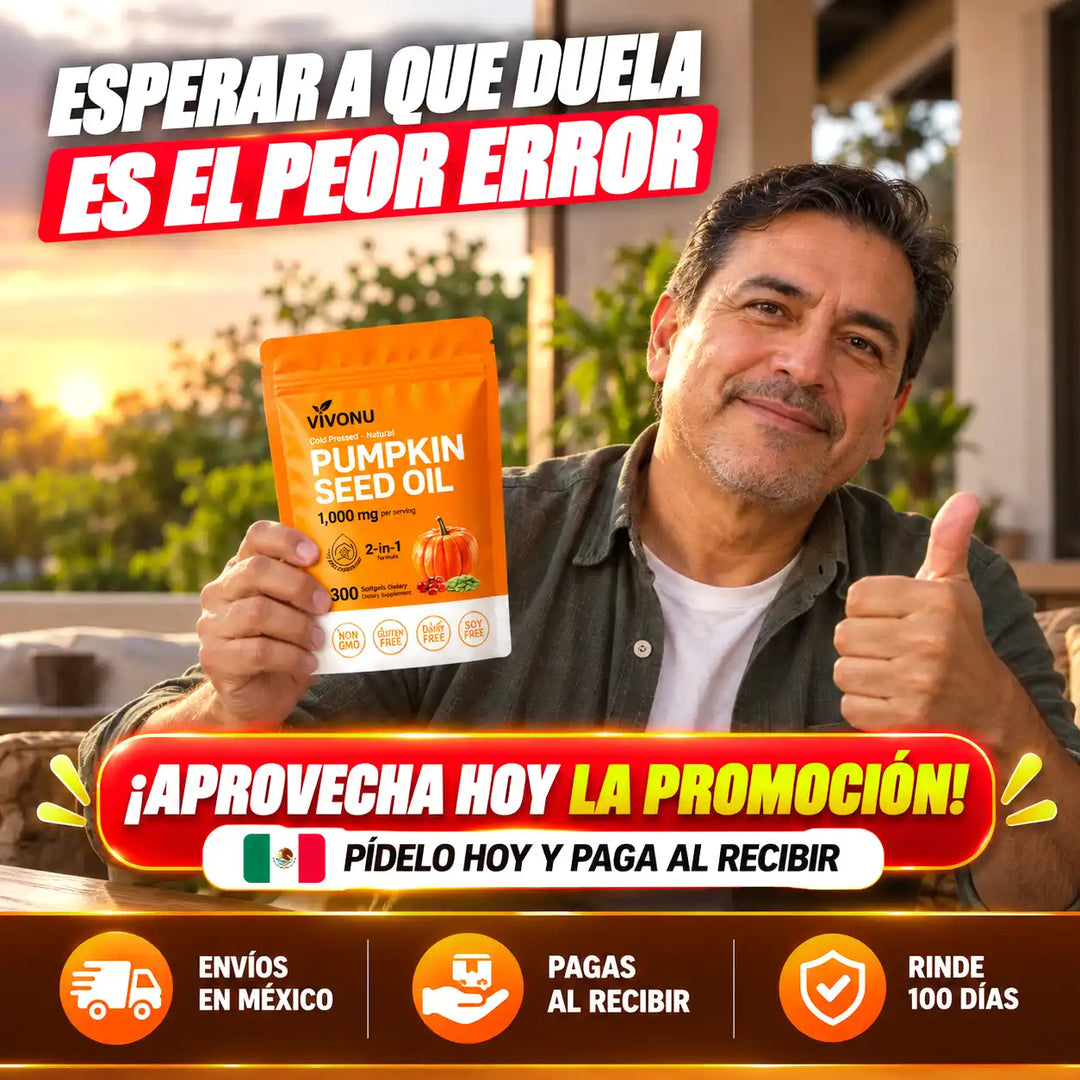Pareja desayunando con su bolsa de aceite de calabaza