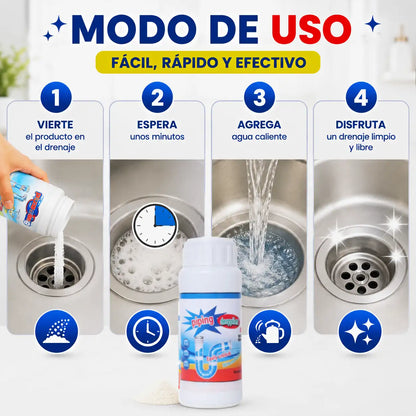 3x2 Remolino Polvo Limpia Tuberías| Destapa Caños y Limpia tus Tuberías al Instante