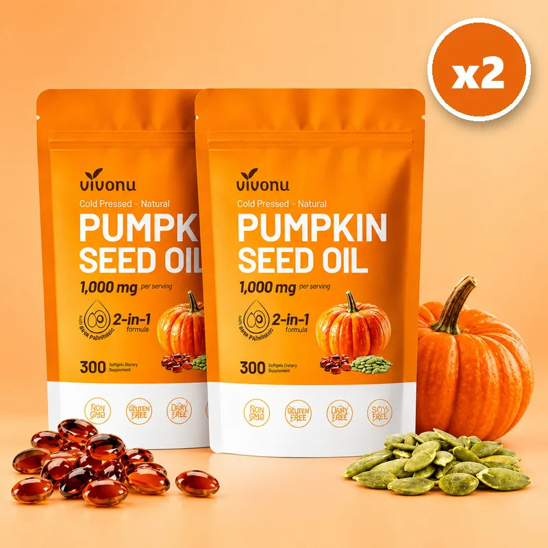 2 bolsas de aceite de semilla de calabaza